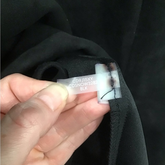 Calvin Klein Women’s Black Faux Suede Sheath Dress Size 6 Sleeveless Midi Logo - Picture 6 of 7